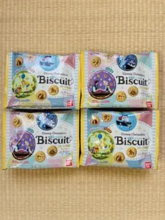 ディズニー　刺繍 缶バッジ ビスケット 4個セット