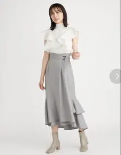 SNIDEL Sustainableウエストデザインマーメイドスカート