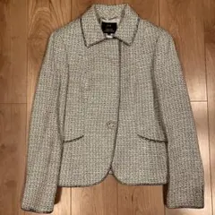 着1⭐︎23区　ツイードテーラードジャケット 38 ブラック系　ボタン付け替え可