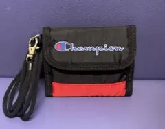新品 Champion チャンピオン 三つ折り財布 63482 ブラック レッド