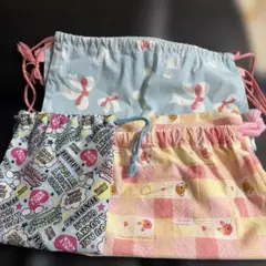 可愛い巾着袋3点セット