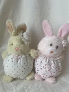 超レトロ○昭和レトロ 三英トイ ウサギのぬいぐるみ 2点セット - メルカリ