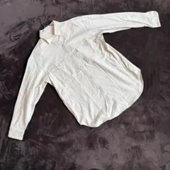 【maison de Beige】ウール混 柔らか素材長袖シャツ（7）ベージュ