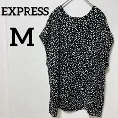 ✨海外古着✨EXPRESS 【M】花柄 半袖チュニック ファスナー