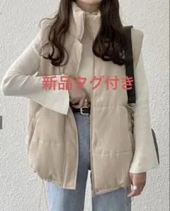 新品タグ付きGRL コーデュロイ中綿ダウンベスト