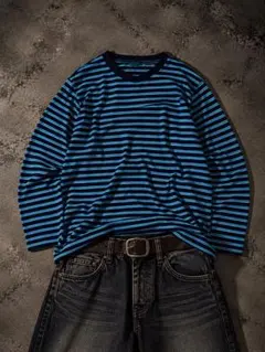 00s OLD UNIQLO 七分袖ボーダーTシャツ y2k archive