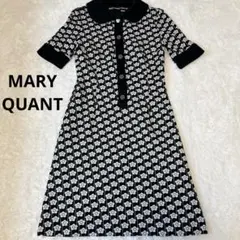 【希少】MARY QUANT マリークワント　ニットミニワンピース　デイジー柄