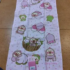 こびとづかん フェイスタオル モモジリ・スモモイロイロ 約34×75cm