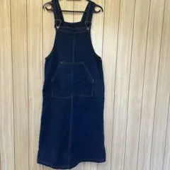 ダークブルー デニム サロペット