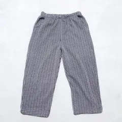 C7-4309　カジュアルパンツ　クロップド丈　裏起毛　ウエストゴム