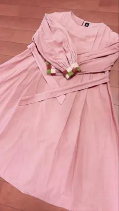 コーデュロイ ひざ丈ワンピース