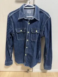 フラットヘッド ウォバッシュ ストライプ シャツ デニムシャツ ワークシャツ
