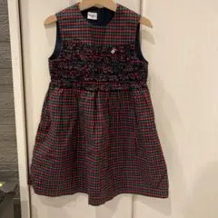 ファミリア　チェックワンピース　110