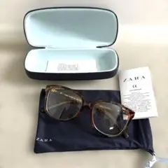 ☆ZARA べっ甲柄 メガネ 伊達メガネ　ケース付き☆