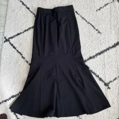 GU黒 フレアスカート ゴムウエスト