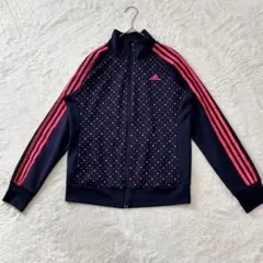 【アディダス】美品 トラックジャケット ネイビー 水玉 ドット M y2k 平成