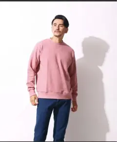 コットン１００％　裏毛クルーネックトレーナー　スウェットトレーナー