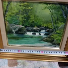 相田武 Takeshi Aida 渓流 油絵 アート 袋田の滝 絵画 額装 - メルカリ