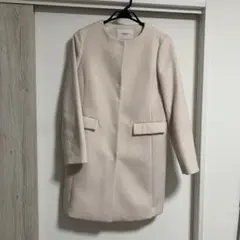 OPAQUE.CLIP ノーカラーコートベビーピンク
