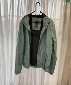 ライトブルー フード付き ナイロンジャケット