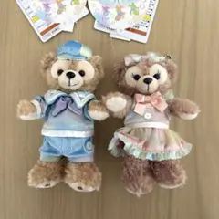 ダッフィー＆フレンズ　20周年　カラフルハピネス　ぬいぐるみバッチ