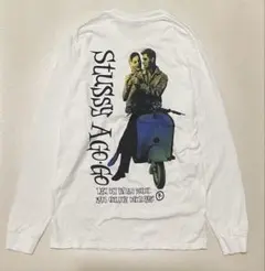 【STUSSY】ローマの休日サンプリング　ロンT 長袖　マスタード 1e2ef8fb7be1042a6fddbeab6649ee