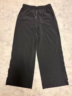 グレー フリル付き イージーパンツ