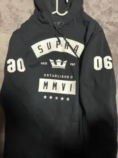 【公開2日のみ】SUPRA フード付きパーカー 黒 MMVI