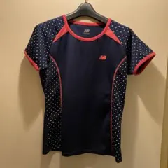 New Balance 半袖 Tシャツ ドット柄 ネイビーのサムネイル