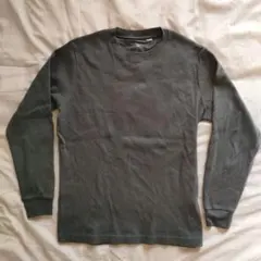 ■メンズL ネイビーグレー 長袖カットソー