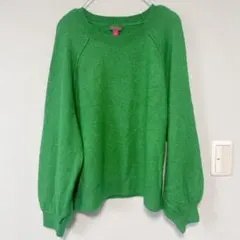 可愛い❤️Vince Camuto 長袖ニット グリーン 《L》鮮やか　緑