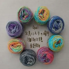 ＊54＊Opal 毛糸 お気に入りの場所　1個10g×8色 合計80g