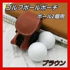 ゴルフボールケース ゴルフボール収納 ゴルフボール2個収納 ブラウン　高級感