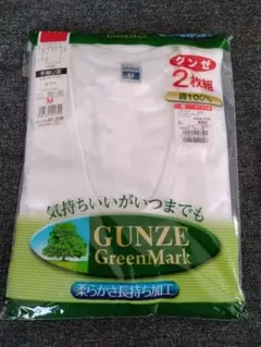 GUNZE 半袖U首 Tシャツ M ホワイト 2枚組