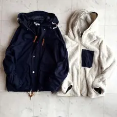 洗える ビューティアンドユース ライナー付マウンテンパーカー L 定価2万円