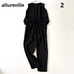 ■allurevilleオールインワンサロペットノースリーブブラックM
