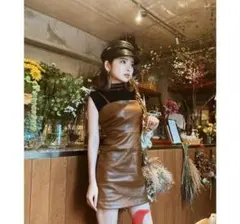 Darich ダーリッチ ニットコンビレザーワンピース