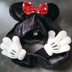 東京ディズニーリゾート★ミニーマウス★耳付きファンキャップ★レトロ★廃盤商品