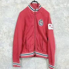 GAP ジップスウェットジャケット M 赤 69ワッペン y2k コットン100