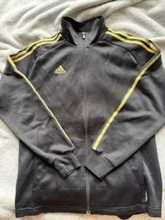 adidas ジップアップジャケット 黒/金