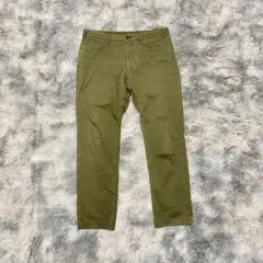 【UNIQLO】ユニクロ スリムフィットチノ W82 カーキ メンズ