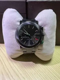 8-997 GUCCI 101M クロノグラフ ブラック腕時計 - メルカリ