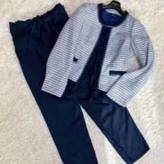 美品✨ ルイルエブティック 3点セット セレモニー パンツスーツ ツイード L