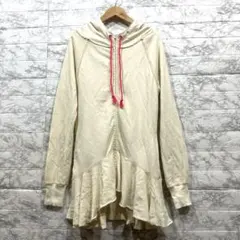 パーカー　ジップアップ　フード　アイボリー　ピンク　春　レディース