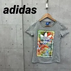 adidas Originals グラフィックＴシャツ トレフォイル S 灰