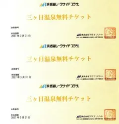 浜名湖レークサイドプラザ三ヶ日温泉『万葉の滝』無料入浴チケット　3枚3750円のサムネイル