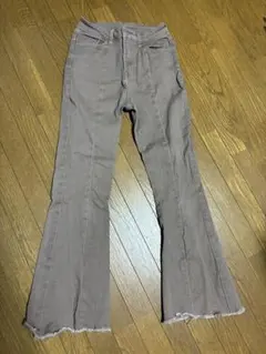 GRL フレアパンツ ブラウン デニムパンツ　XSサイズ