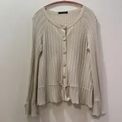 JAJER アイボリー 長袖カーディガン