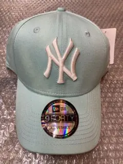 New Era NYロゴLight Blue色White 刺繍男女用キ