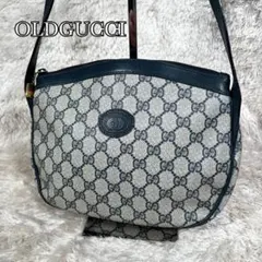 【GUCCI】ハンドバッグ　GGスプリーム　ネイビー　オールドグッチ
